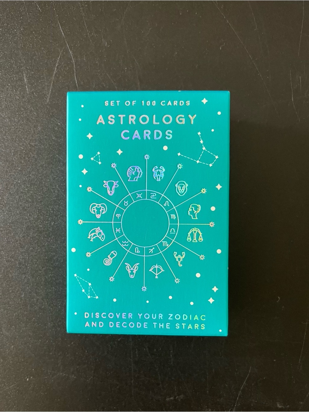 NIB Astrology Cards Deck - Teal Zodiac Card Set